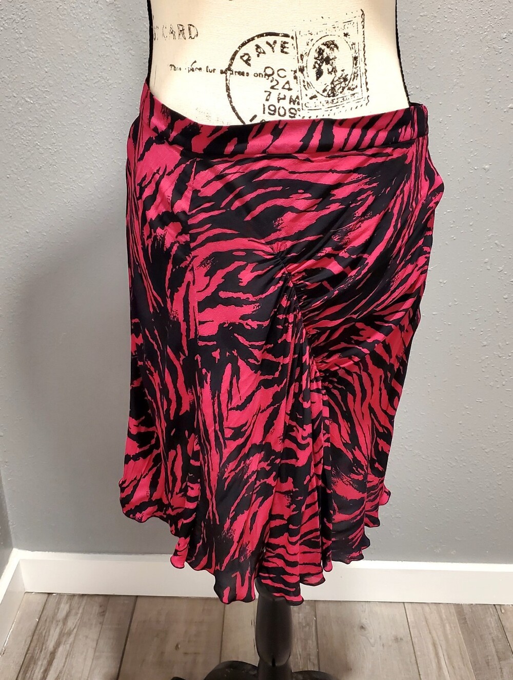 N○ 21 Hot Pink & Black Zebra-Print Skater Skirt